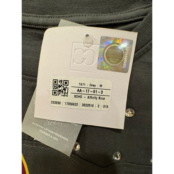 NWT Women's Gameday Couture T-shirt Size M Gray - Picture 5 of 7